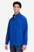 Core 365 CE712 Mens Barrier Packable Full Zip Hooded Rain Jacket True Royal Blue Model Side