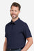 Devon & Jones DG120 Mens Raleigh Stretch Short Sleeve Polo Shirt Navy Blue Model Side