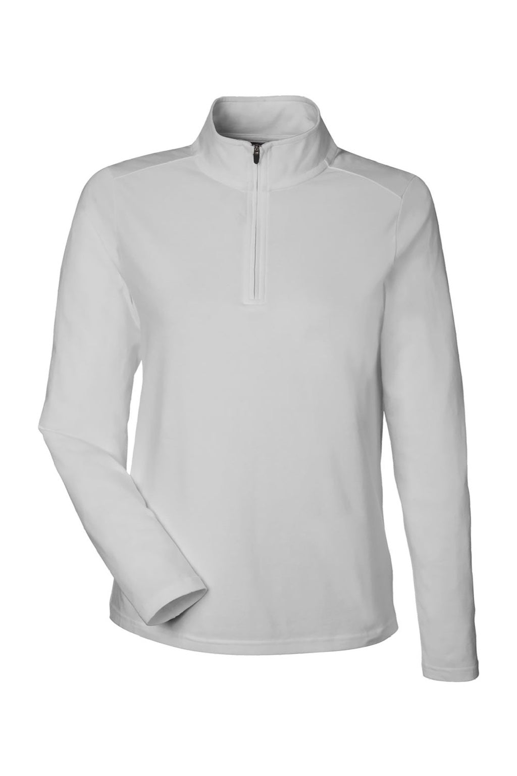 Devon & Jones DG425W Womens Raleigh Stretch 1/4 Zip Sweatshirt Grey Flat Front