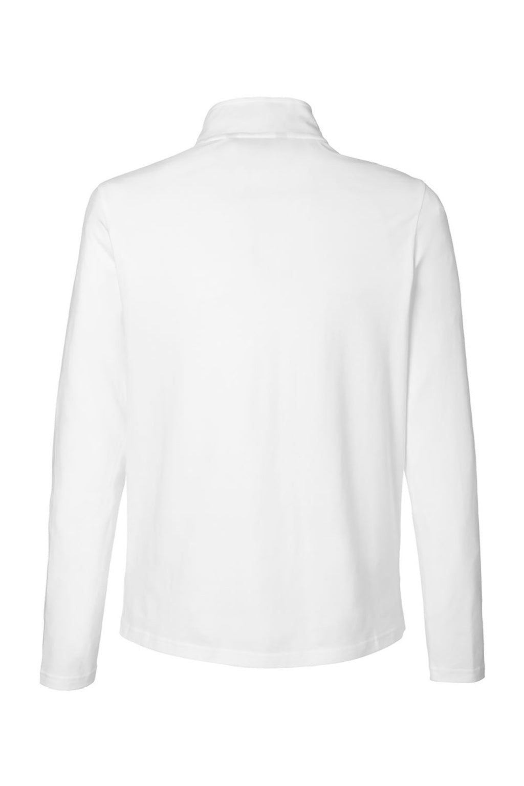 Devon & Jones DG425W Womens Raleigh Stretch 1/4 Zip Sweatshirt White Flat Back