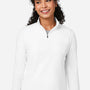 Devon & Jones Womens Raleigh Stretch Moisture Wicking 1/4 Zip Sweatshirt - White - Coming Soon
