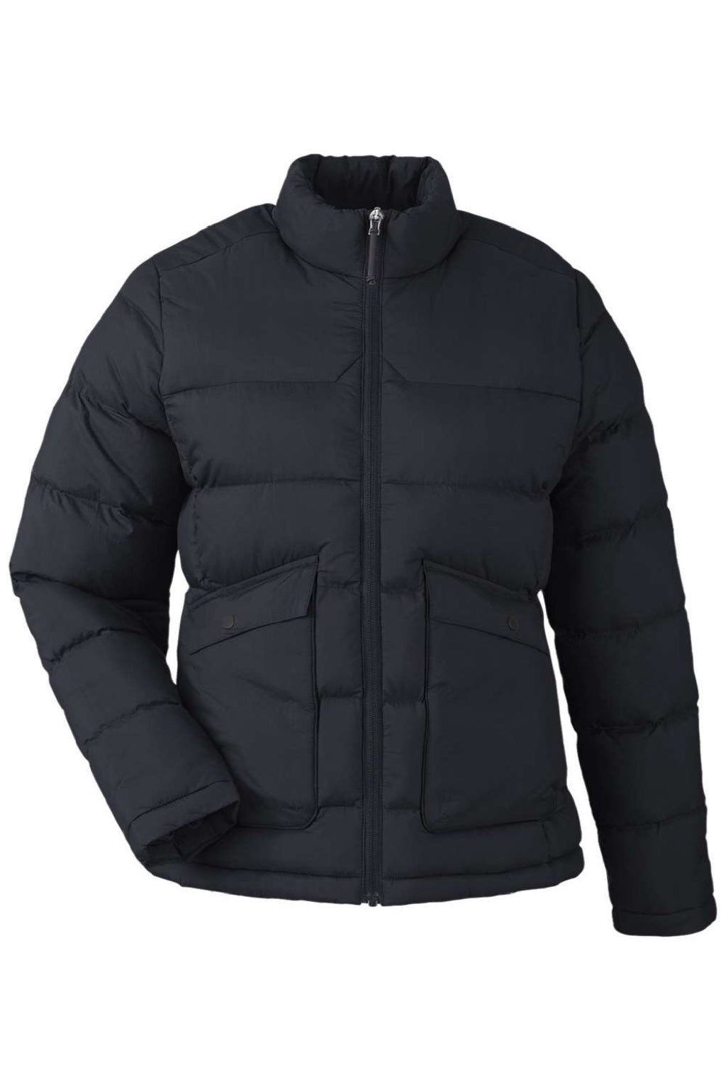 Core 365 CE720W Womens Inspire Full Zip Puffer Jacket Black Flat Front