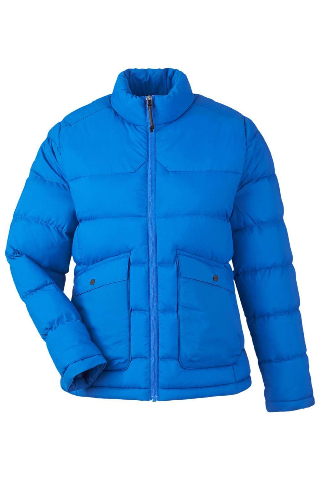 Core 365 CE720W Womens Inspire Full Zip Puffer Jacket True Royal Blue Flat Front