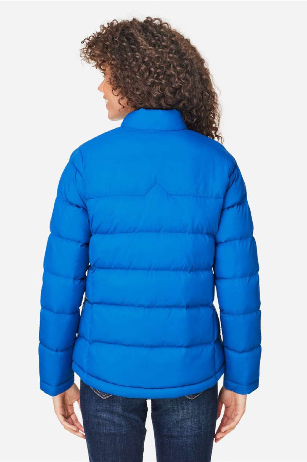 Core 365 CE720W Womens Inspire Full Zip Puffer Jacket True Royal Blue Model Back