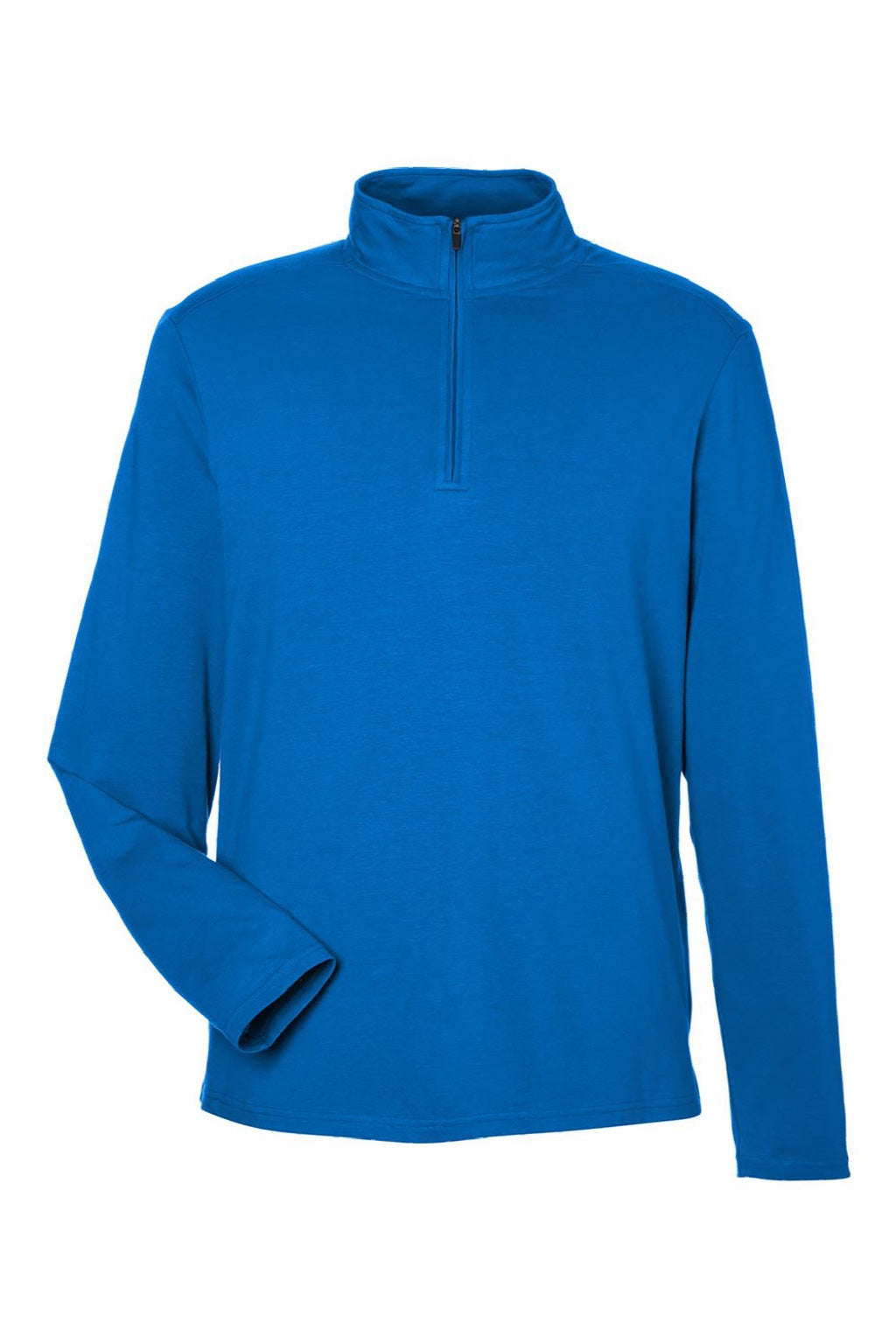 Devon & Jones DG425 Mens Raleigh Stretch 1/4 Zip Sweatshirt French Blue Flat Front
