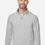Devon & Jones Mens Raleigh Stretch Moisture Wicking 1/4 Zip Sweatshirt - Grey - Coming Soon