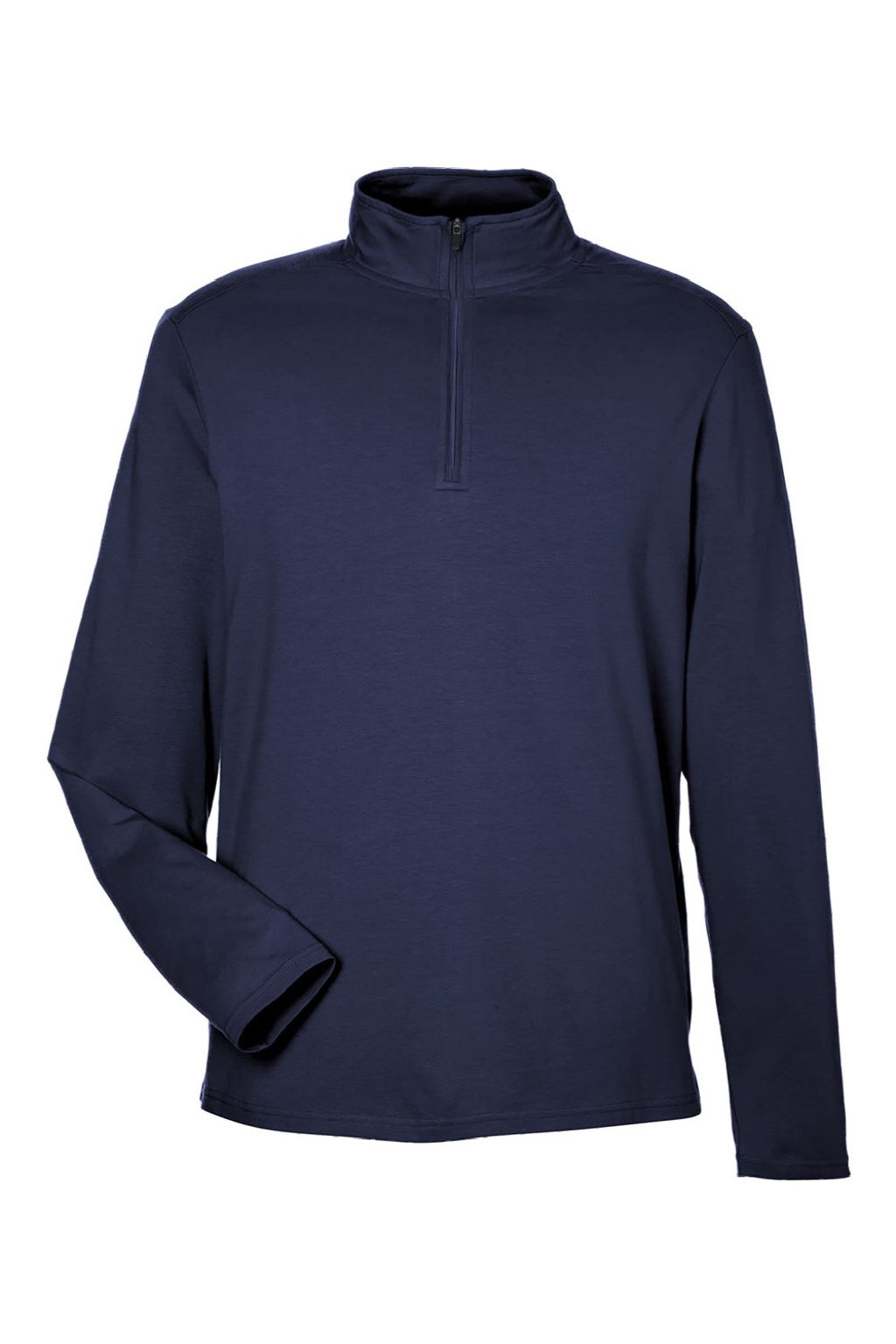 Devon & Jones DG425 Mens Raleigh Stretch 1/4 Zip Sweatshirt Navy Blue Flat Front