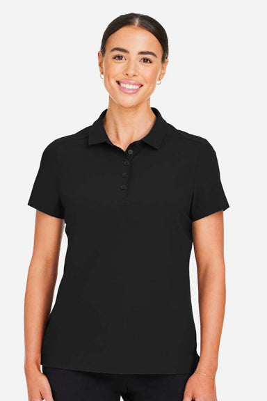 Devon & Jones DG110W Womens CrownLux Performance Windsor Welded Short Sleeve Polo Shirt Black Model Front