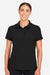 Devon & Jones DG110W Womens CrownLux Performance Windsor Welded Short Sleeve Polo Shirt Black Model Front