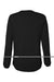 Devon & Jones DP122W Womens Raleigh V-Neck Knit Long Sleeve Shirt Black Flat Back