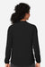 Devon & Jones DP122W Womens Raleigh V-Neck Knit Long Sleeve Shirt Black Model Back