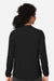 Devon & Jones DP122W Womens Raleigh Moisture Wicking V-Neck Long Sleeve Shirt Black Model Back
