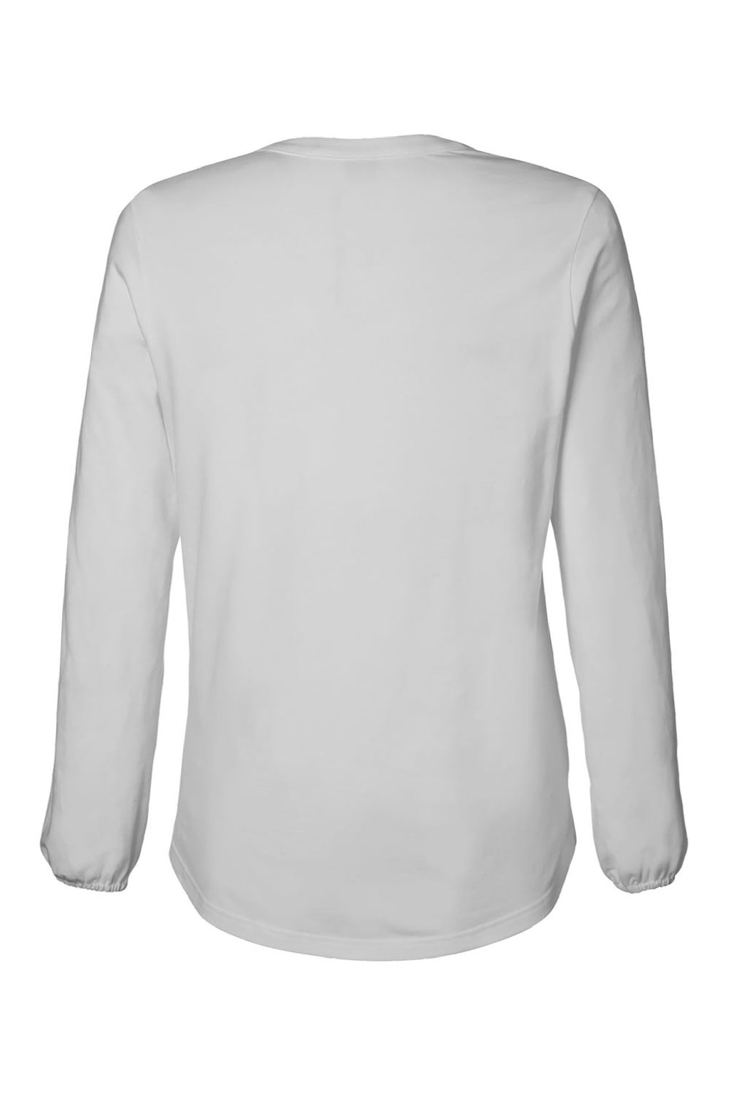 Devon & Jones DP122W Womens Raleigh V-Neck Knit Long Sleeve Shirt Grey Flat Back