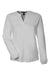 Devon & Jones DP122W Womens Raleigh V-Neck Knit Long Sleeve Shirt Grey Flat Front