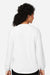 Devon & Jones DP122W Womens Raleigh V-Neck Knit Long Sleeve Shirt White Model Back