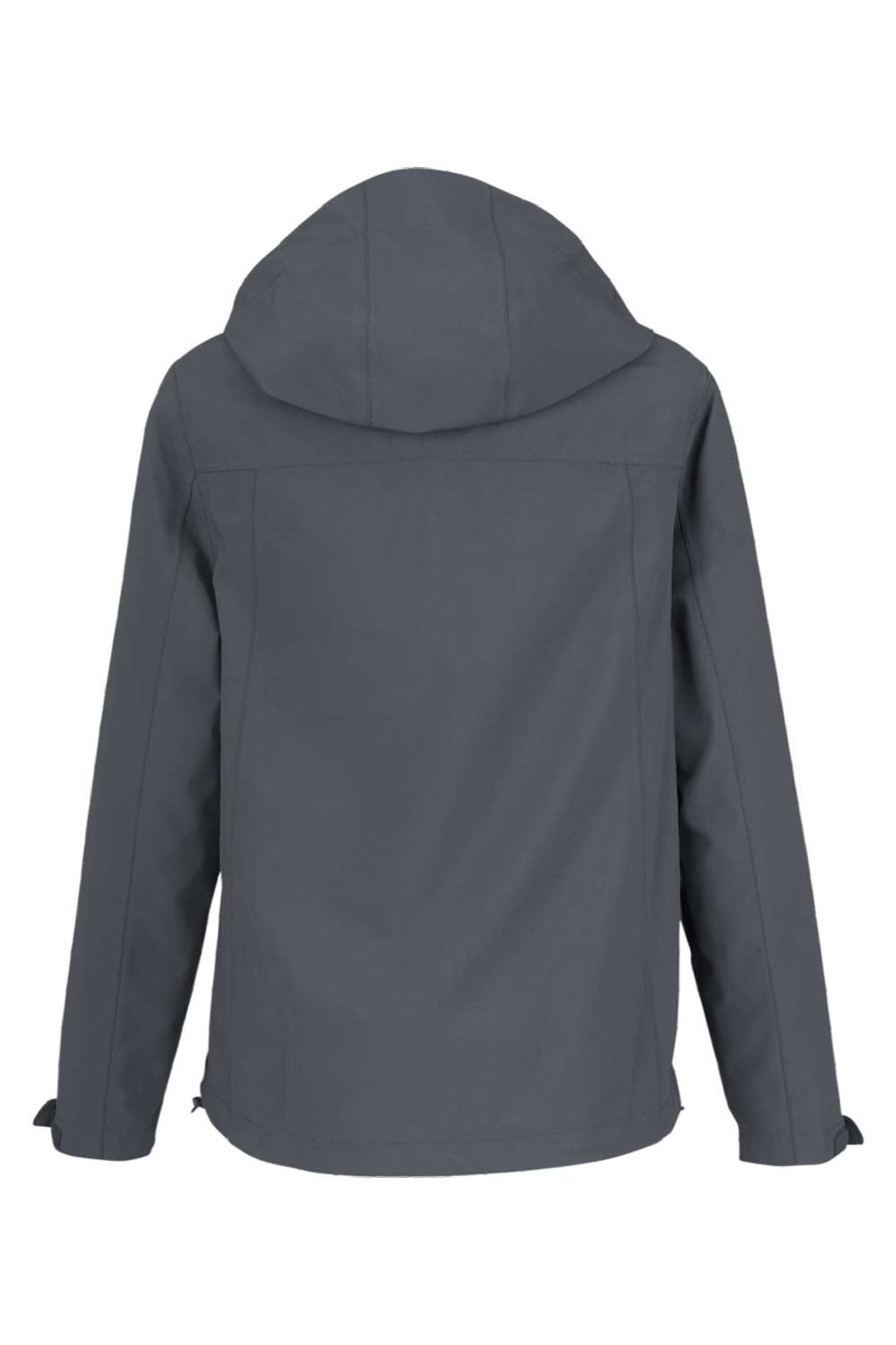Core 365 CE712W Womens Barrier Packable Full Zip Hooded Rain Jacket Carbon Grey Flat Back