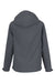Core 365 CE712W Womens Barrier Packable Full Zip Hooded Rain Jacket Carbon Grey Flat Back