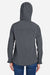 Core 365 CE712W Womens Barrier Packable Full Zip Hooded Rain Jacket Carbon Grey Model Back