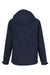 Core 365 CE712W Womens Barrier Packable Full Zip Hooded Rain Jacket Classic Navy Blue Flat Back