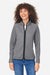 Core 365 CE72W Womens Venture Heathered Stripe Full Zip Jacket Black/White Model Front