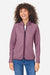 Core 365 CE72W Womens Venture Heathered Stripe Full Zip Jacket Burgundy/White Model Front
