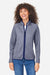 Core 365 CE72W Womens Venture Heathered Stripe Full Zip Jacket Classic Navy Blue/White Model Front