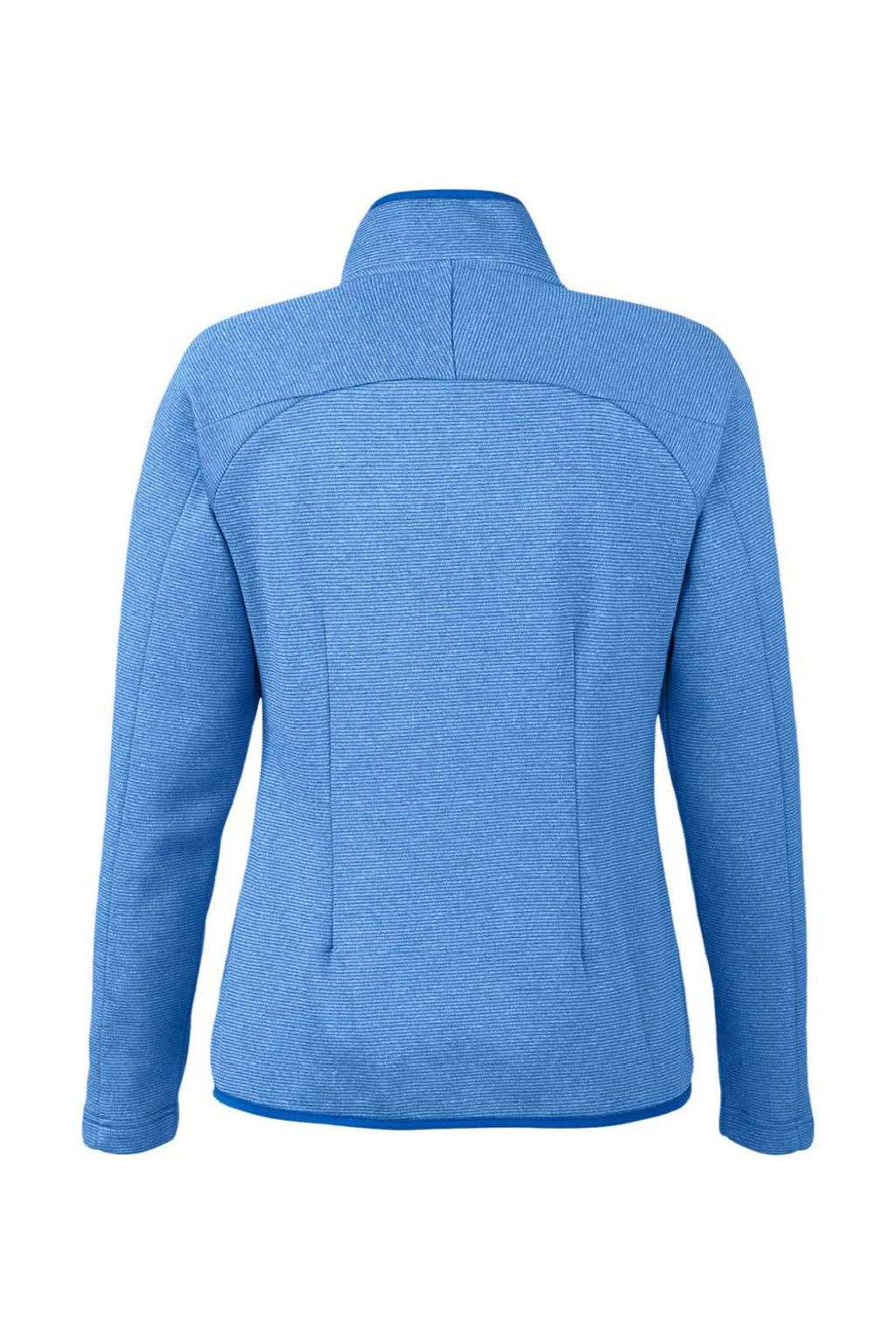 Core 365 CE72W Womens Venture Heathered Stripe Full Zip Jacket True Royal Blue/White Flat Back