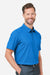 Devon & Jones DG101 Mens Crownlux Performance Geo Short Sleeve Polo Shirt French Blue Model Side