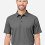 Devon & Jones Mens CrownLux Geo Performance Moisture Wicking Short Sleeve Polo Shirt - Graphite Grey/Silver Grey - Coming Soon