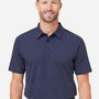 Devon & Jones Mens CrownLux Geo Performance Moisture Wicking Short Sleeve Polo Shirt - Navy Blue/French Blue - Coming Soon