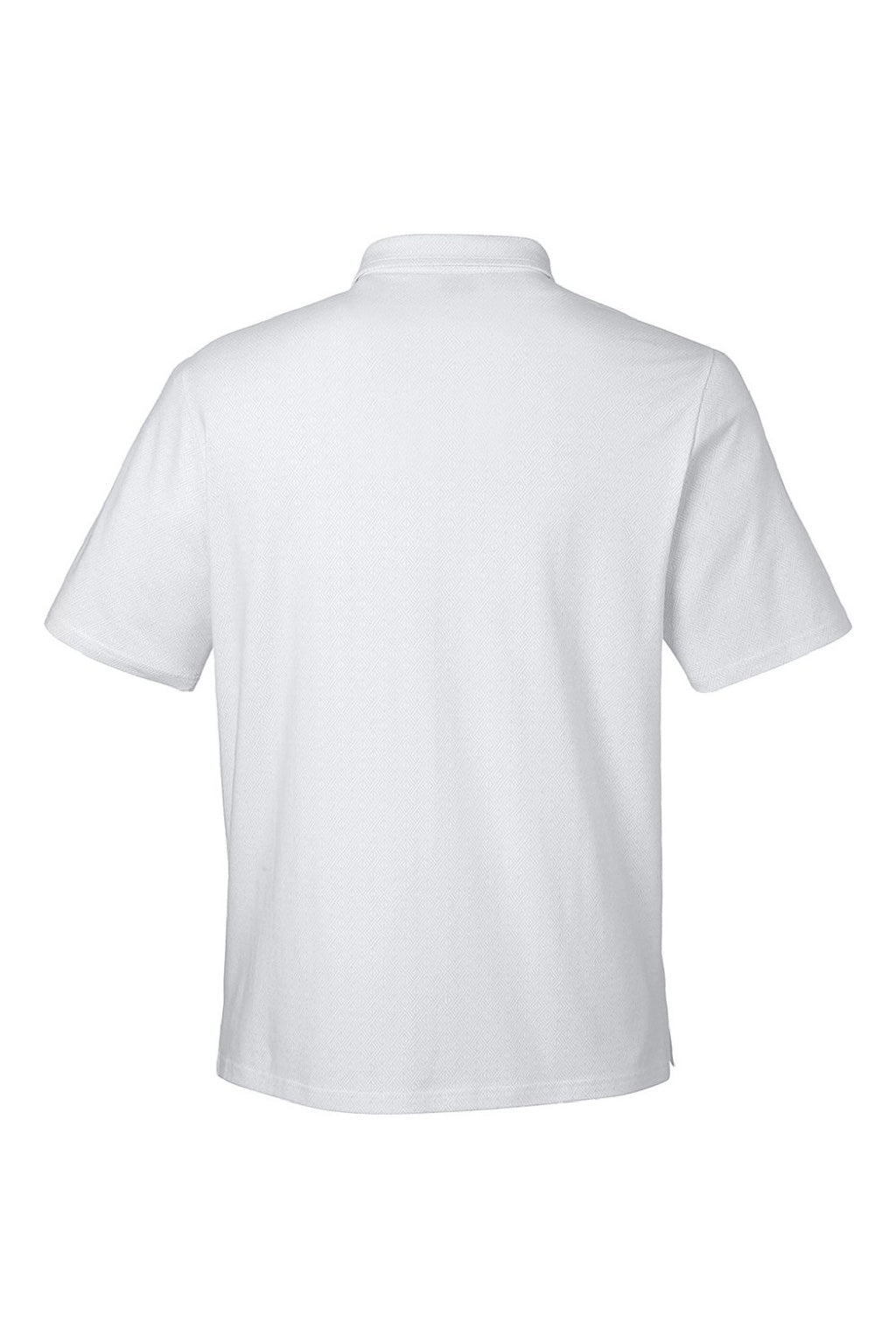 Devon & Jones DG101 Mens Crownlux Performance Geo Short Sleeve Polo Shirt White/Silver Grey Flat Back