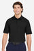 Devon & Jones DG110 Mens CrownLux Performance Windsor Welded Short Sleeve Polo Shirt Black Model Front