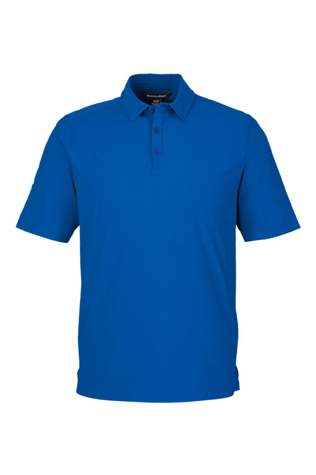 Devon & Jones DG110 Mens CrownLux Performance Windsor Welded Short Sleeve Polo Shirt French Blue Flat Front
