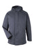 Core 365 CE715 Mens Techno Lite Insulated Wind & Water Resistant Full Zip Hooded Jacket Carbon Grey Flat Front