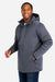 Core 365 CE715 Mens Techno Lite Insulated Wind & Water Resistant Full Zip Hooded Jacket Carbon Grey Model Side