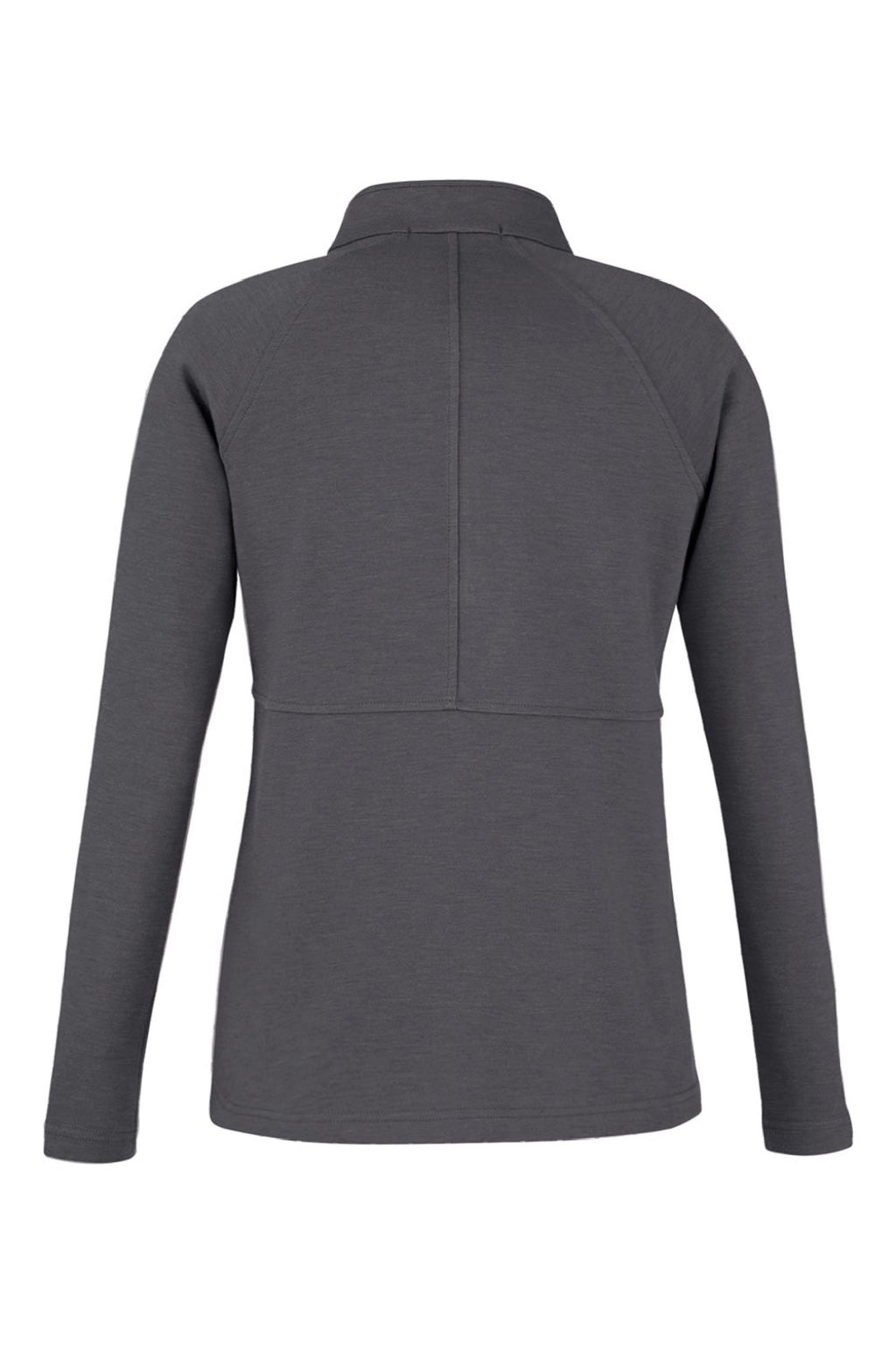 Devon & Jones DG481WZ Womens Charleston 1/4 Zip Sweatshirt Black Melange Flat Back
