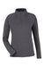 Devon & Jones DG481WZ Womens Charleston 1/4 Zip Sweatshirt Black Melange Flat Front