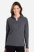 Devon & Jones DG481WZ Womens Charleston 1/4 Zip Sweatshirt Black Melange Model Front