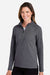 Devon & Jones DG481WZ Womens Charleston 1/4 Zip Sweatshirt Black Melange Model Side