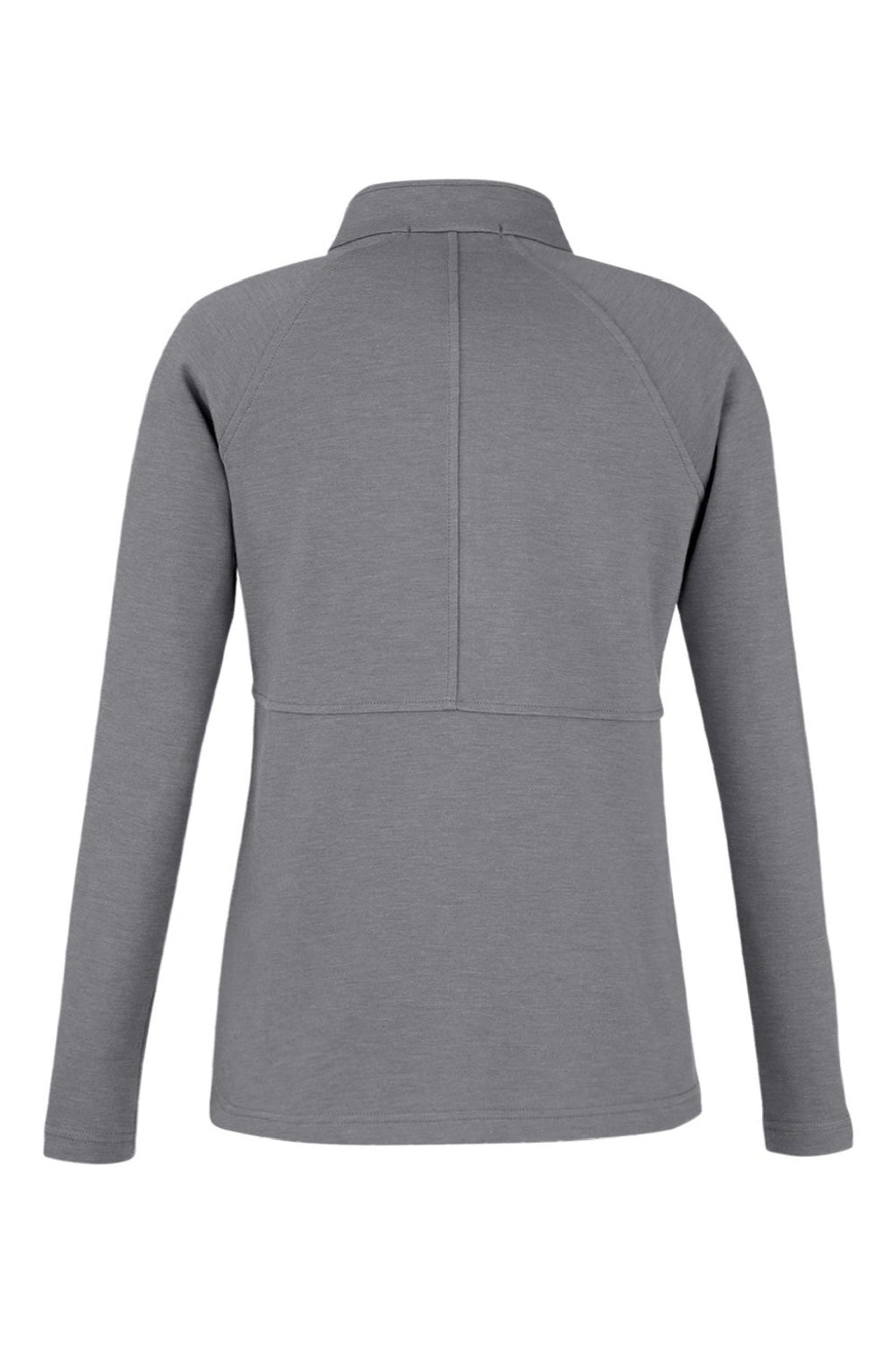 Devon & Jones DG481WZ Womens Charleston 1/4 Zip Sweatshirt Graphite Grey Melange Flat Back