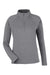 Devon & Jones DG481WZ Womens Charleston 1/4 Zip Sweatshirt Graphite Grey Melange Flat Front