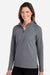 Devon & Jones DG481WZ Womens Charleston 1/4 Zip Sweatshirt Graphite Grey Melange Model Side