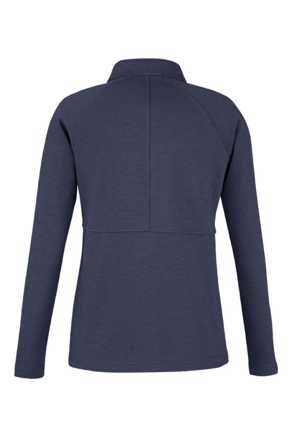 Devon & Jones DG481WZ Womens Charleston 1/4 Zip Sweatshirt Navy Blue Melange Flat Back