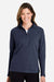 Devon & Jones DG481WZ Womens Charleston 1/4 Zip Sweatshirt Navy Blue Melange Model Front