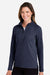 Devon & Jones DG481WZ Womens Charleston 1/4 Zip Sweatshirt Navy Blue Melange Model Side