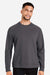 Devon & Jones DG482 Mens Charleston Crewneck Sweatshirt Black Melange Model Front