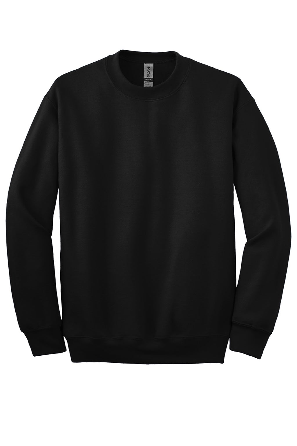 Gildan 12000 Mens DryBlend Moisture Wicking Fleece Crewneck Sweatshirt Black Flat Front