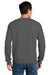 Gildan 12000 Mens DryBlend Moisture Wicking Fleece Crewneck Sweatshirt Charcoal Grey Model Back