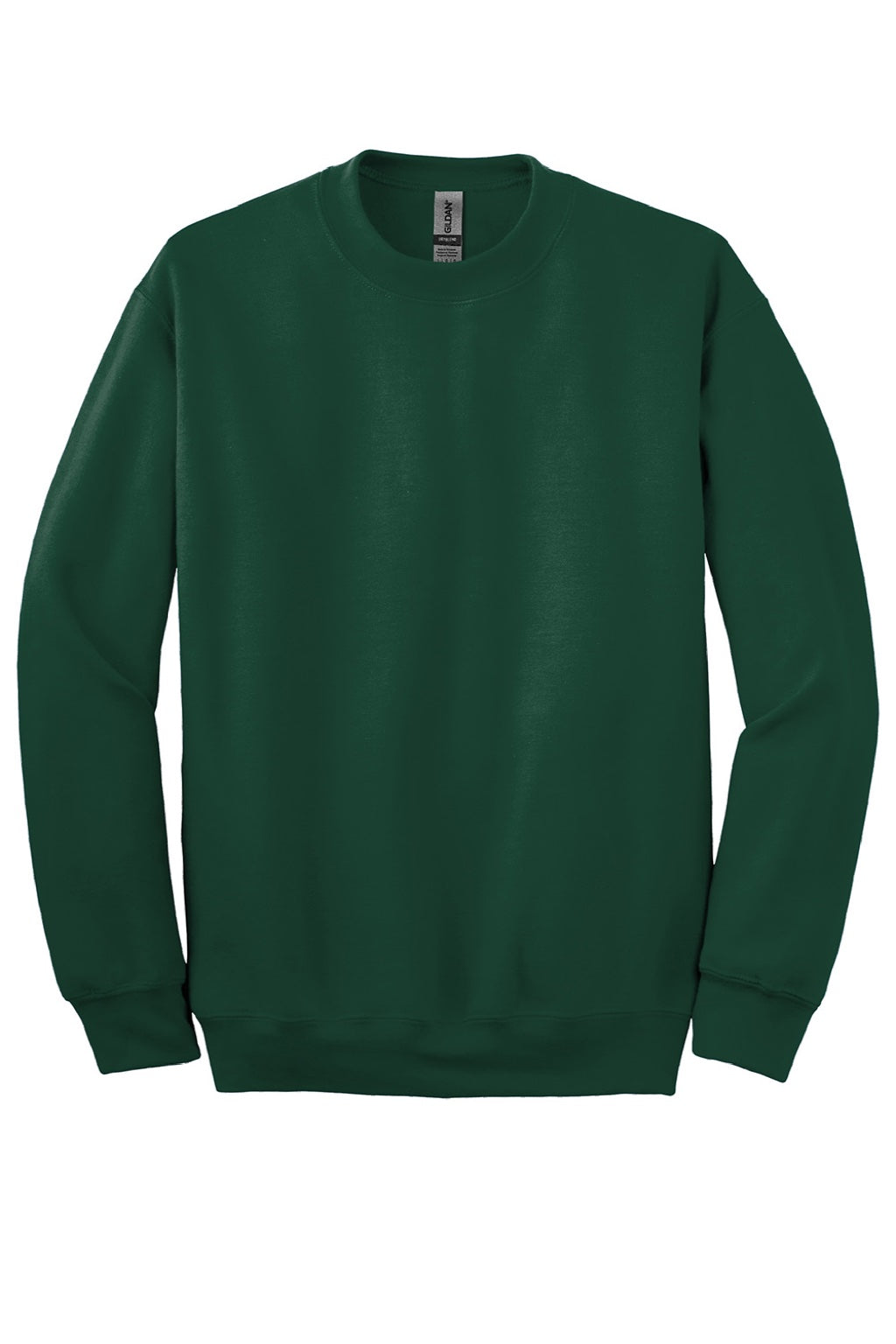Gildan 12000 Mens DryBlend Moisture Wicking Fleece Crewneck Sweatshirt Forest Green Flat Front