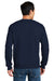 Gildan 12000 Mens DryBlend Moisture Wicking Fleece Crewneck Sweatshirt Navy Blue Model Back